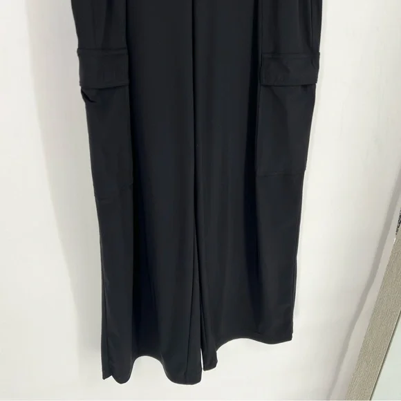 Athleta Pinnacle High Rise Wide Leg Black Cargo Trousers Pants Women's 8 - Picture 6 of 16